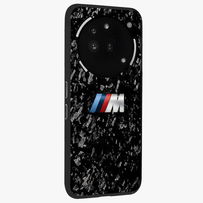 Carbon Speed Mark Glass Case upright view showcasing modern carbon speed graphic with bold automotive theme.