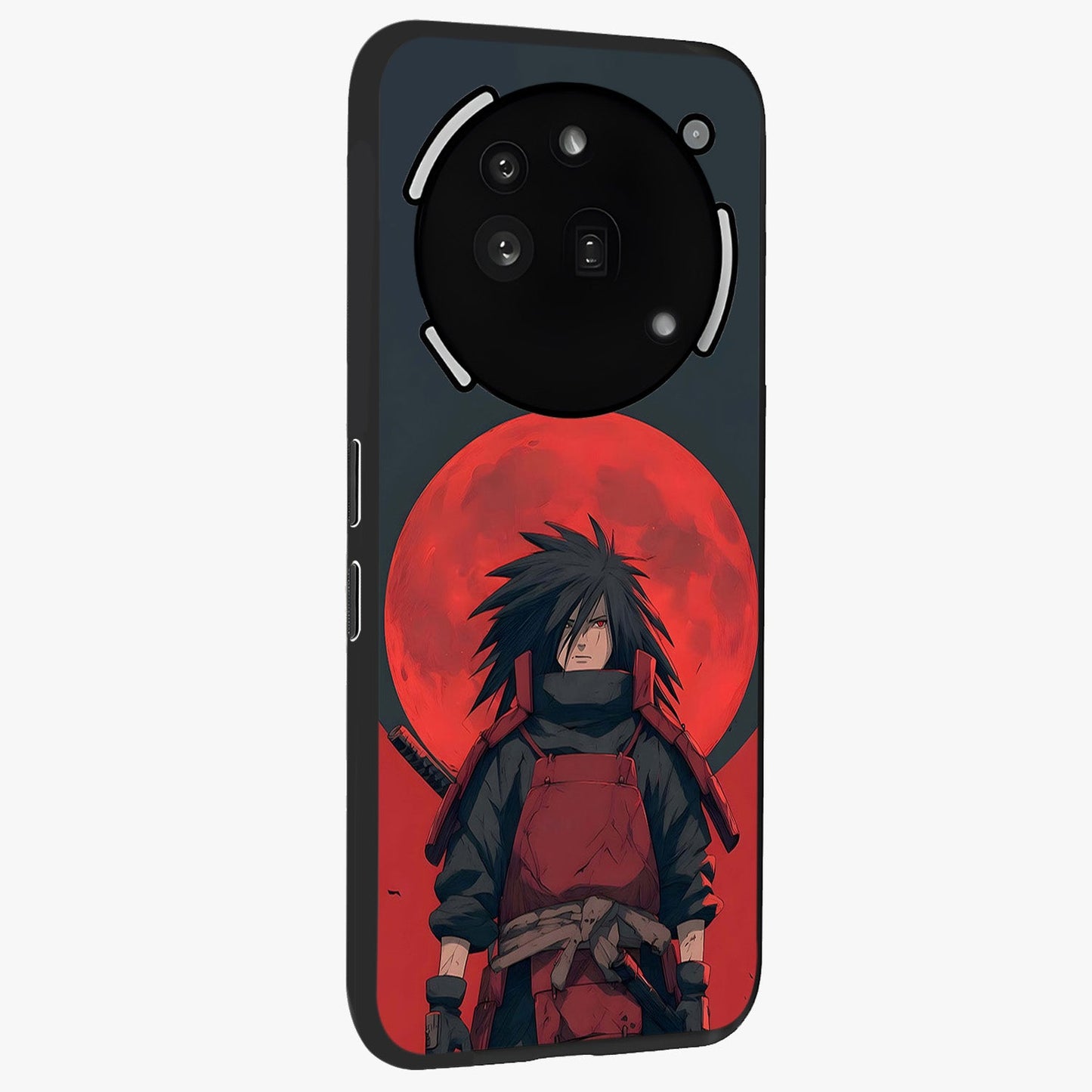 Crimson Moon Warlord Glass Case upright view showcasing powerful warlord artwork with dark celestial theme.
