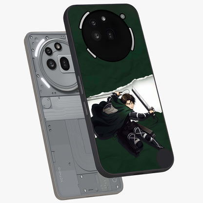 Emerald War Vanguard Glass Case displayed in angled mockup highlighting intense battle inspired design with emerald tone aesthetic.