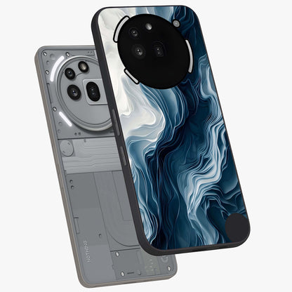 Ethereal Paper Marble Glass Case displayed in angled mockup highlighting elegant marble pattern with modern aesthetic style.