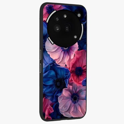 Flower Paper Art Pattern Glass Case upright view showcasing decorative paper floral artwork with creative craft style.