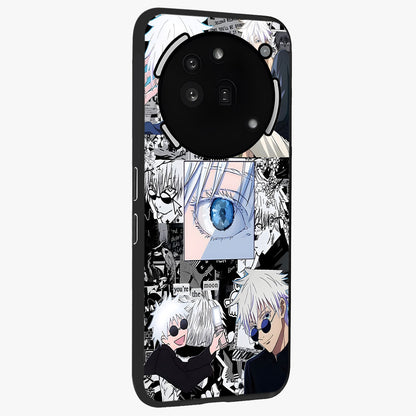 Infinity Sorcerer Chaos Glass Case upright view showcasing dramatic sorcerer artwork with chaotic mystical theme.