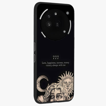 Mystic Victory Aura Glass Case upright view showcasing powerful victory themed artwork with spiritual energy vibe.