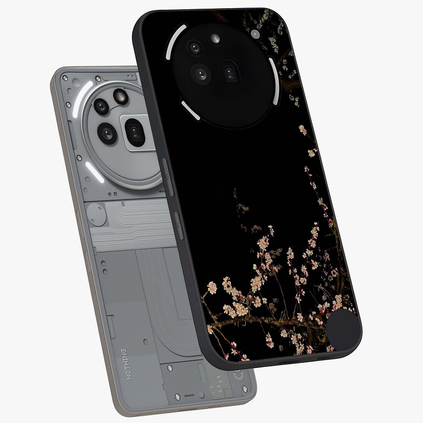 Petal Moon Light With Custom Name Glass Case displayed in angled mockup highlighting delicate petal design with custom name feature.