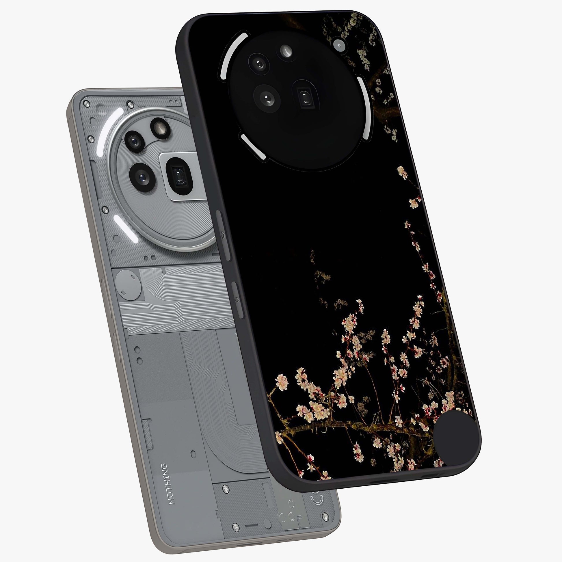Petal Moon Light With Custom Name Glass Case displayed in angled mockup highlighting delicate petal design with custom name feature.
