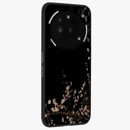 Petal Moon Light With Custom Name Glass Case upright view showcasing elegant floral moon artwork with personalized aesthetic.