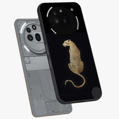 Regal Leopard Glass Case displayed in angled mockup highlighting powerful animal illustration with stylish wild aesthetic.