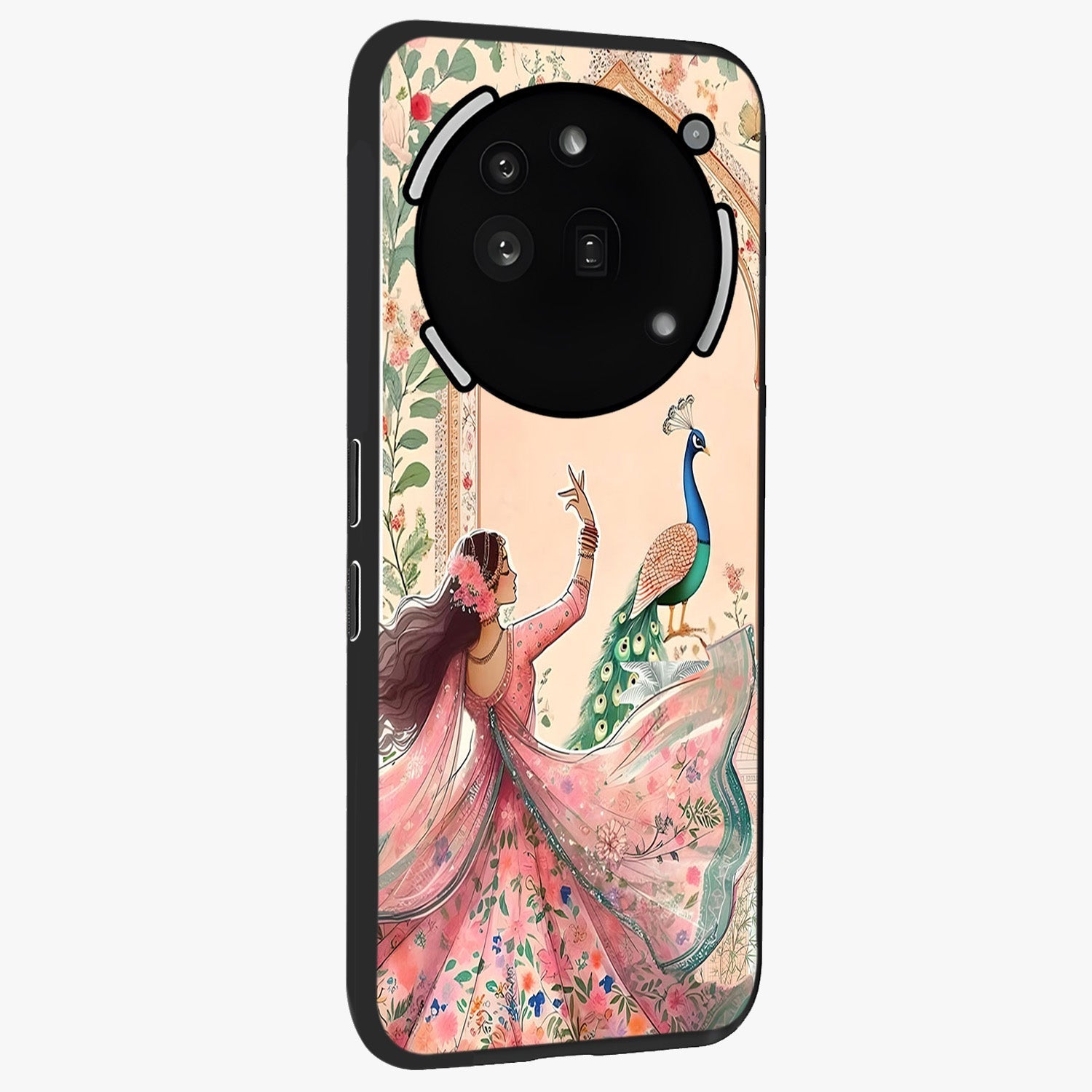 Royal Grace Muse Glass Case upright view showcasing stylish artistic artwork with sophisticated royal theme.