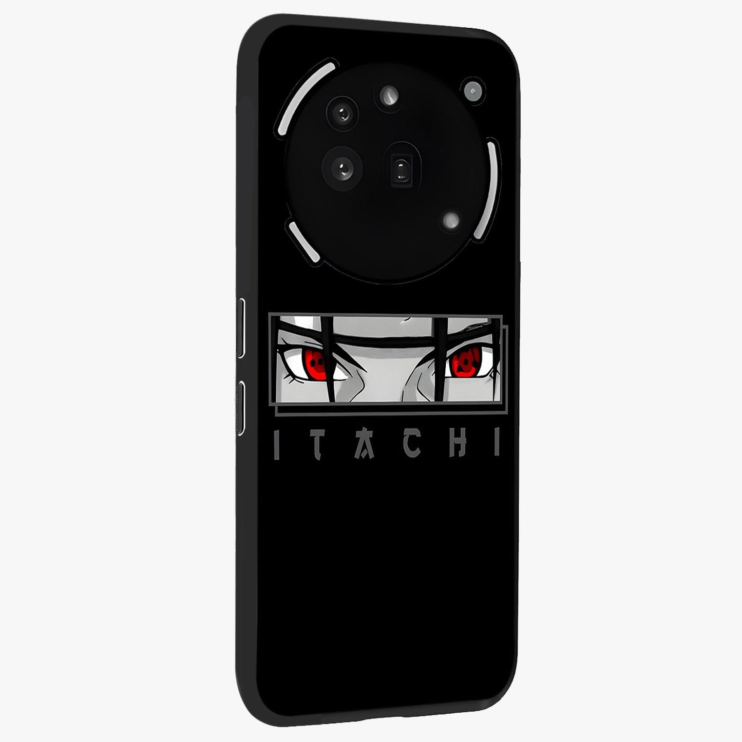 Scarlet Gaze Dominance Glass Case upright view showcasing powerful dramatic artwork with dominant artistic theme.
