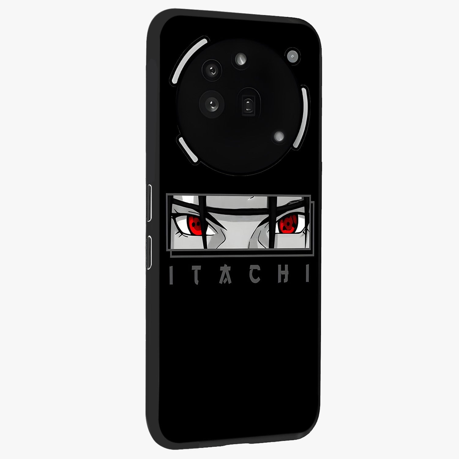 Scarlet Gaze Dominance Glass Case upright view showcasing powerful dramatic artwork with dominant artistic theme.