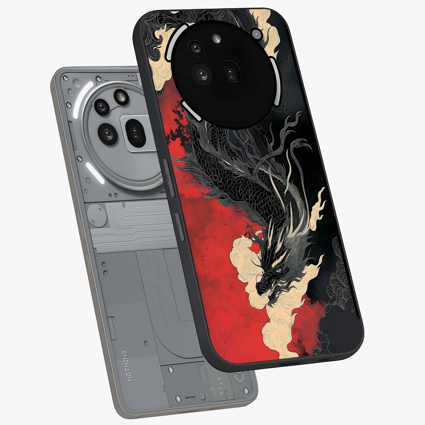 Shadow Dragon Fury Glass Case displayed in angled mockup highlighting powerful dragon illustration with dark fantasy aesthetic.
