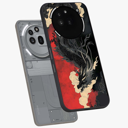 Shadow Dragon Fury Glass Case displayed in angled mockup highlighting powerful dragon illustration with dark fantasy aesthetic.
