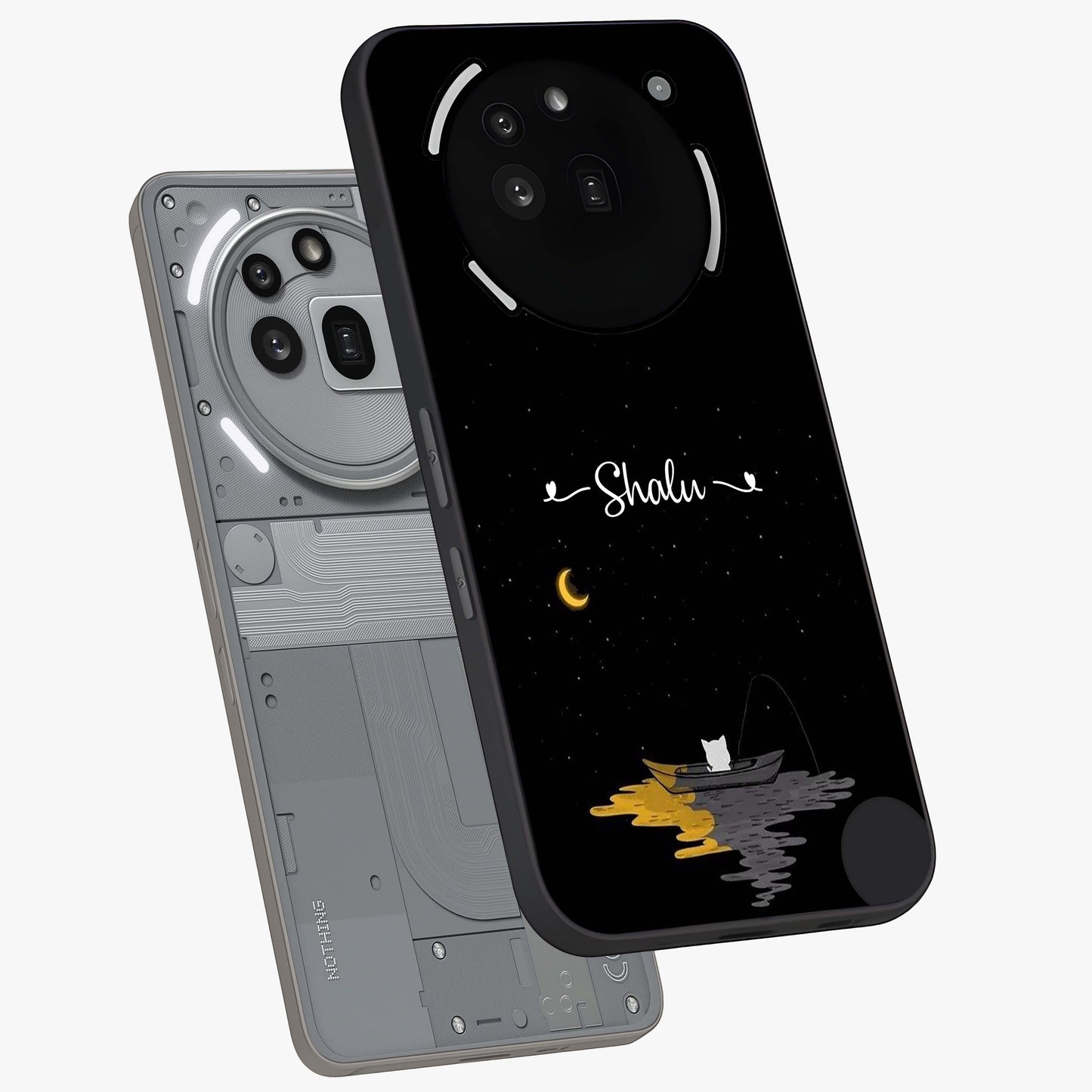 Silent Night Row Glass Case displayed in angled mockup highlighting peaceful evening design with dreamy night aesthetic.