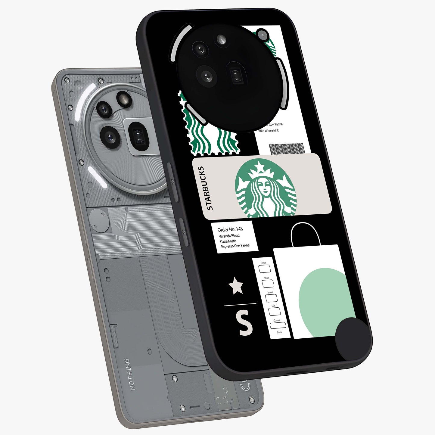Starbucks Mocha Glass Case displayed in angled mockup highlighting stylish mocha themed design with cozy café aesthetic.