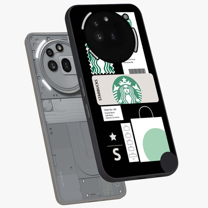 Starbucks Mocha Glass Case displayed in angled mockup highlighting stylish mocha themed design with cozy café aesthetic.