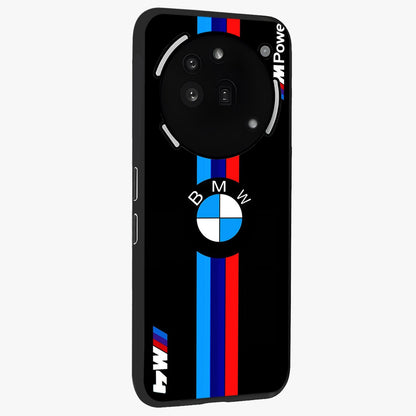 Turbo BMW Beast Glass Case upright view showcasing powerful car artwork with modern motorsport theme.