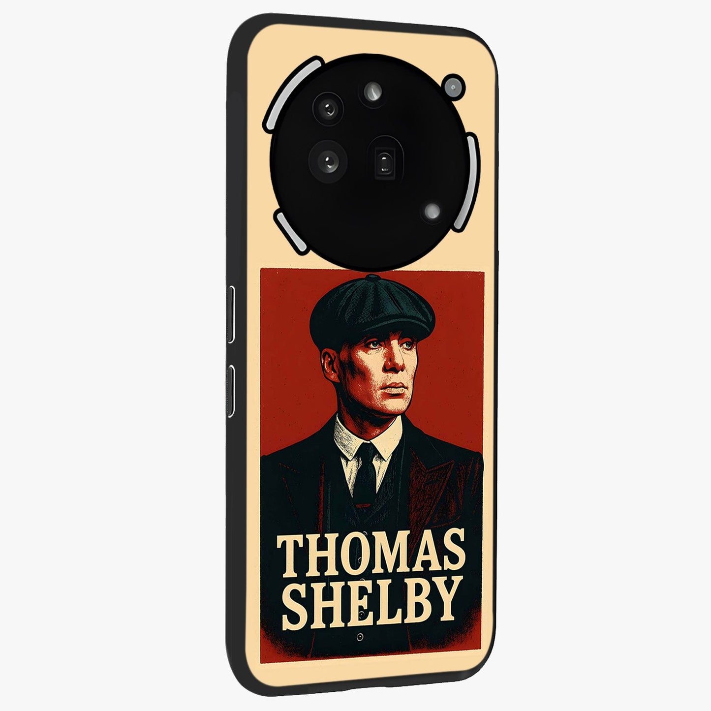 Vintage Mafia Authority Glass Case upright view showcasing dramatic vintage artwork with iconic authority theme.
