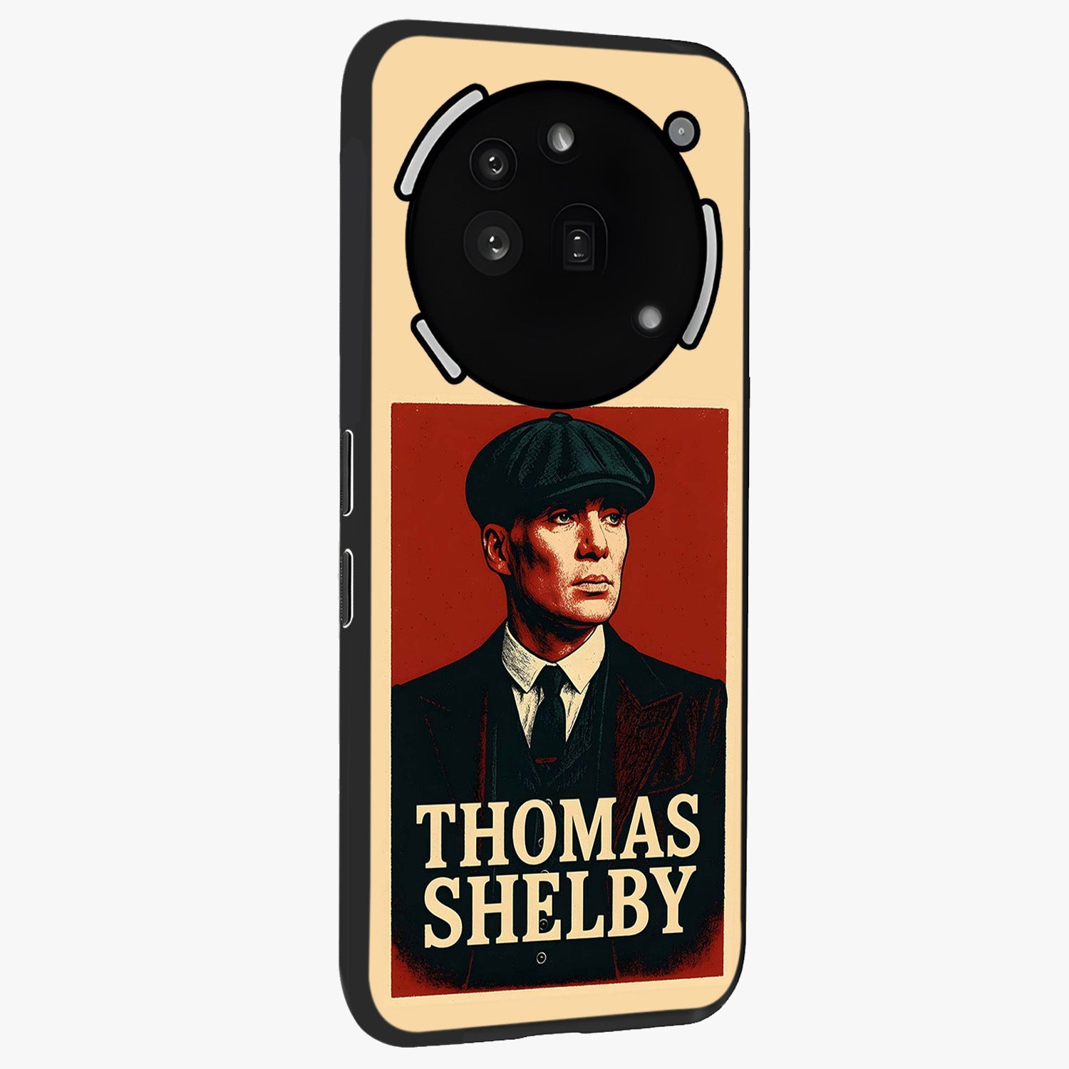 Vintage Mafia Authority Glass Case upright view showcasing dramatic vintage artwork with iconic authority theme.