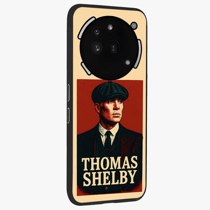 Vintage Mafia Authority Glass Case upright view showcasing dramatic vintage artwork with iconic authority theme.