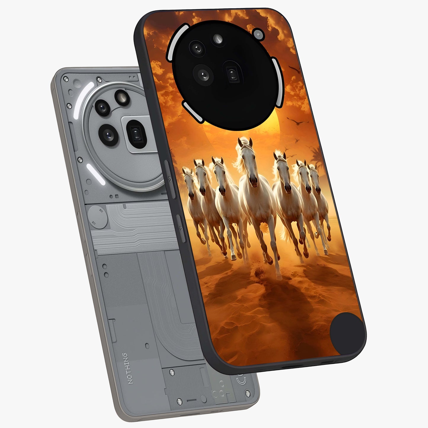 Wild Sunset Majesty Glass Case displayed in angled mockup highlighting vibrant sunset sky design with scenic aesthetic.
