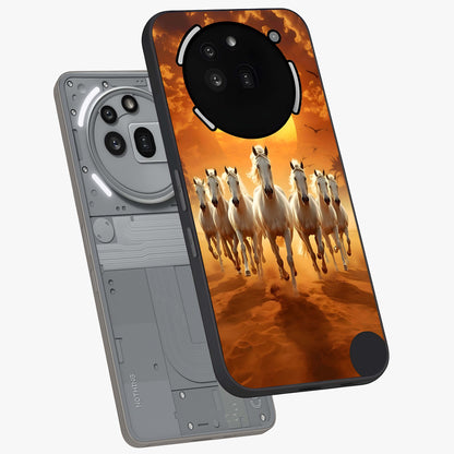 Wild Sunset Majesty Glass Case displayed in angled mockup highlighting vibrant sunset sky design with scenic aesthetic.