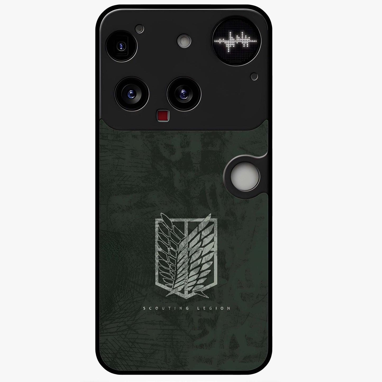 Wings Of Freedom Glass Case showing flat back view with symbolic wings artwork and glossy glass finish.
