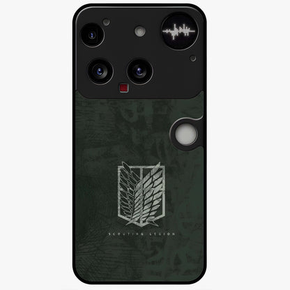 Wings Of Freedom Glass Case showing flat back view with symbolic wings artwork and glossy glass finish.