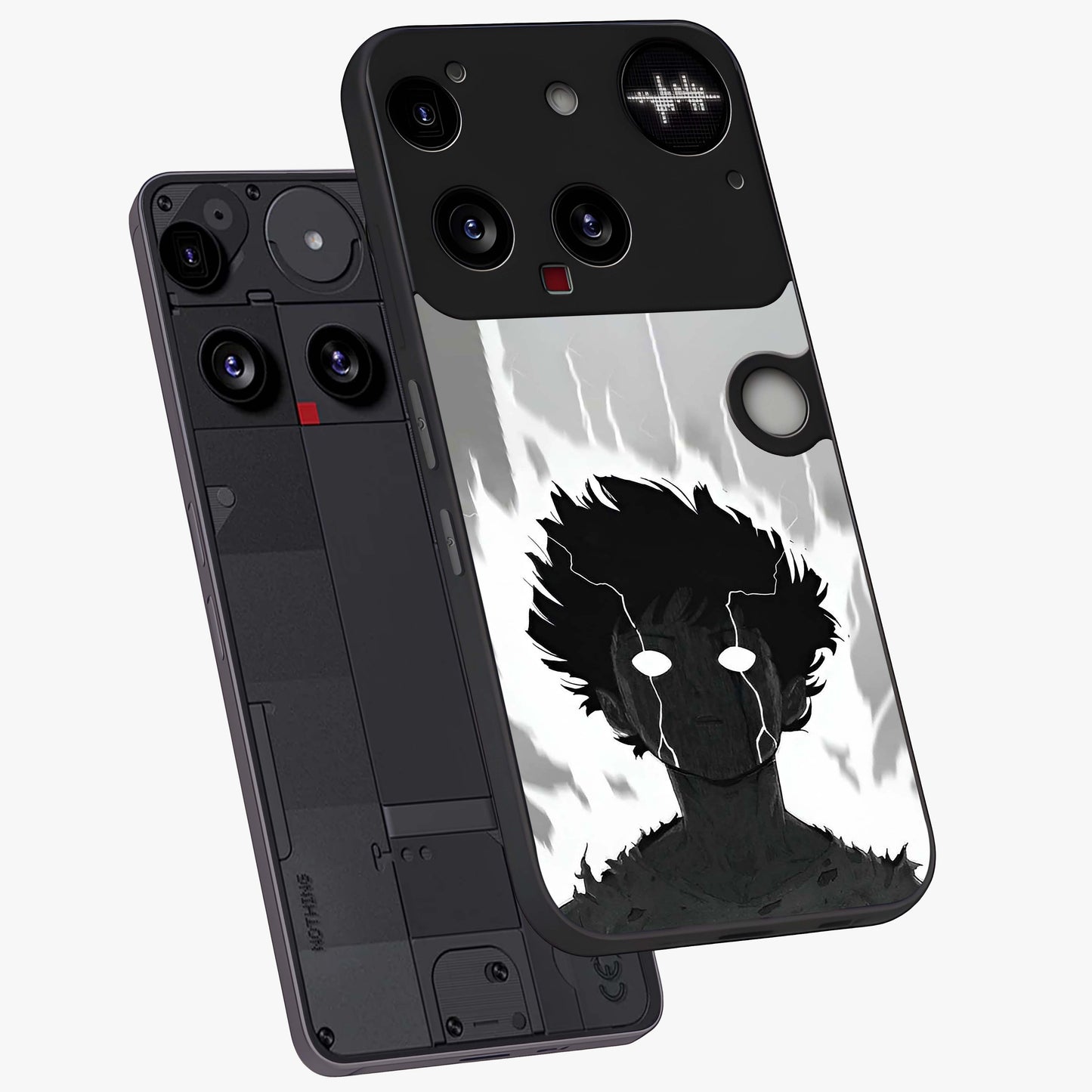 Awakened Inner Rage Glass Case displayed in angled mockup highlighting powerful graphic design and bold artistic theme.