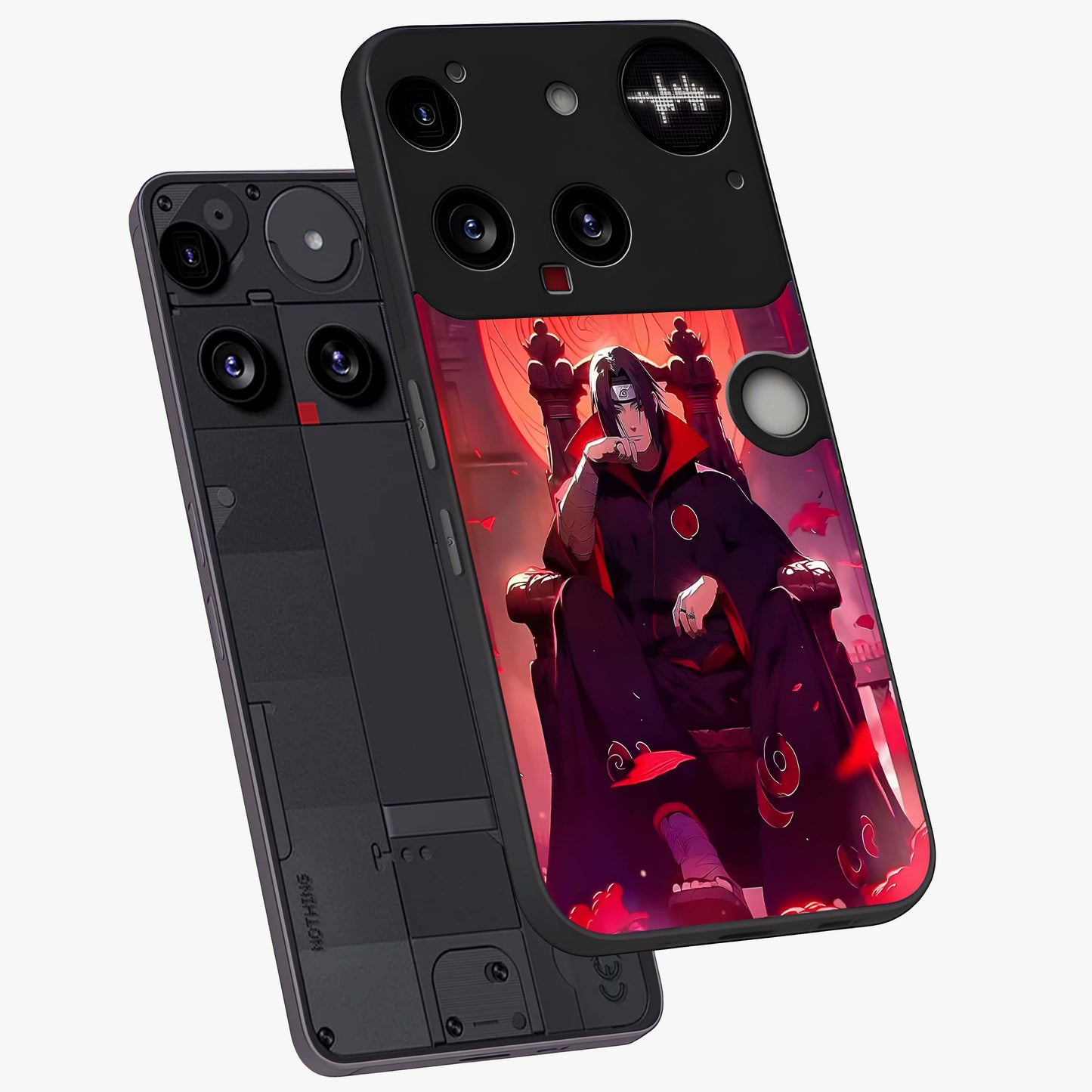 Blood Moon Sovereign Glass Case displayed in angled mockup highlighting dark celestial moon design and dramatic theme.