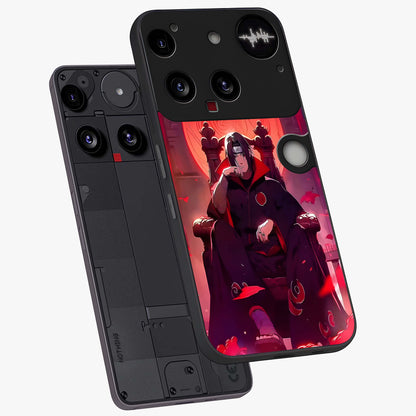 Blood Moon Sovereign Glass Case displayed in angled mockup highlighting dark celestial moon design and dramatic theme.