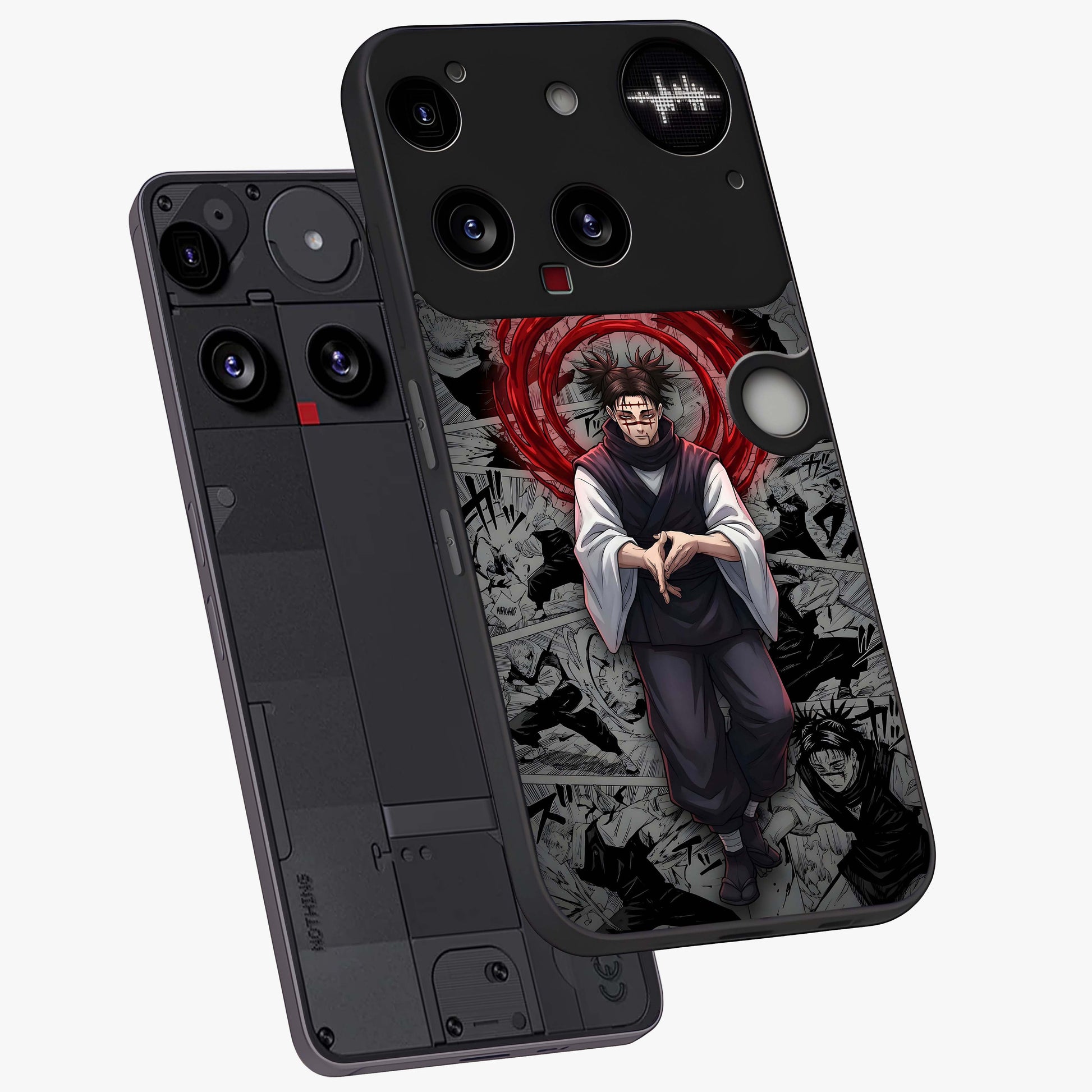 Cursed Ritual Ascension Glass Case displayed in angled mockup highlighting mystical ritual illustration with supernatural aesthetic.