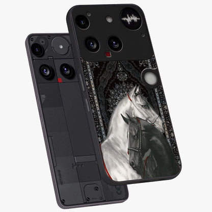 Majestic Ride Legacy Glass Case displayed in angled mockup highlighting sleek vehicle design with bold racing aesthetic.