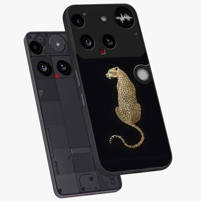 Regal Leopard Glass Case displayed in angled mockup highlighting powerful animal illustration with stylish wild aesthetic.