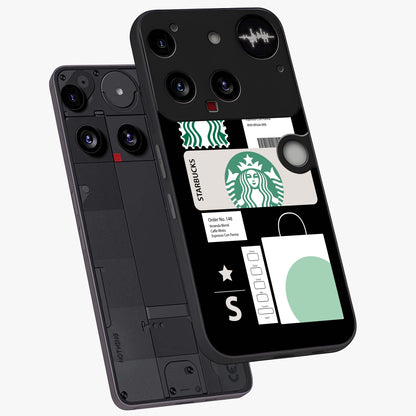 Starbucks Mocha Glass Case displayed in angled mockup highlighting stylish mocha themed design with cozy café aesthetic.