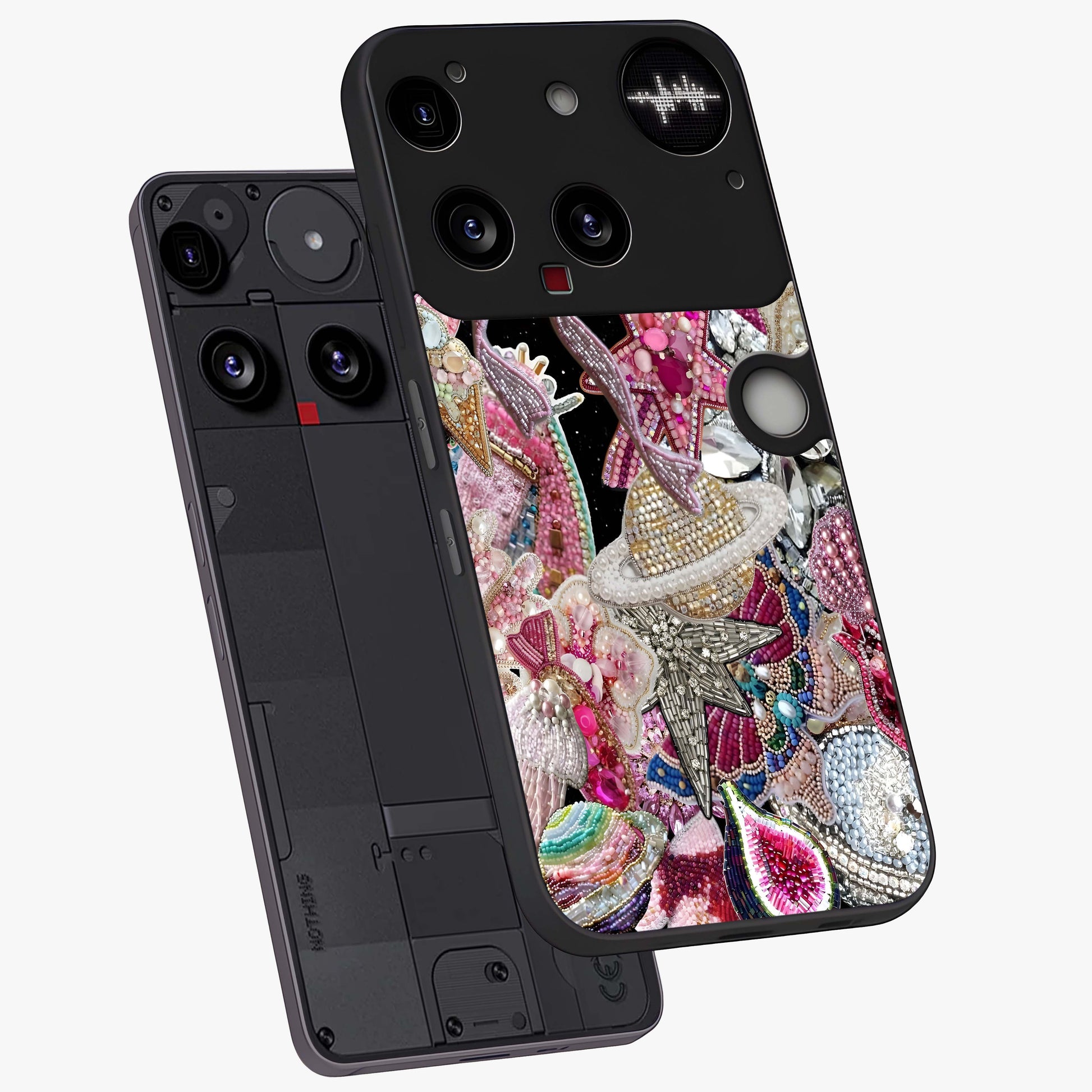 Starlit Jewel Dream Glass Case displayed in angled mockup highlighting glowing celestial jewel design with dreamy aesthetic.