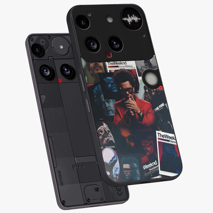The Weeknd Glass Case displayed in angled mockup highlighting stylish pop culture inspired design with modern aesthetic.