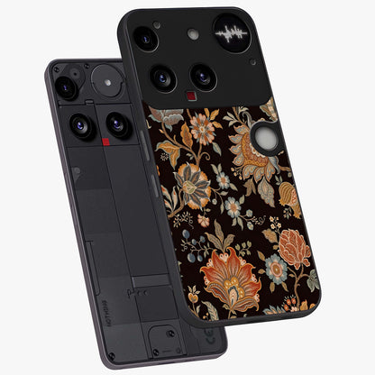 Vintage Floral Dream Glass Case displayed in angled mockup highlighting elegant vintage flower design with soft aesthetic style.