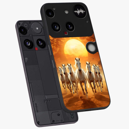 Wild Sunset Majesty Glass Case displayed in angled mockup highlighting vibrant sunset sky design with scenic aesthetic.