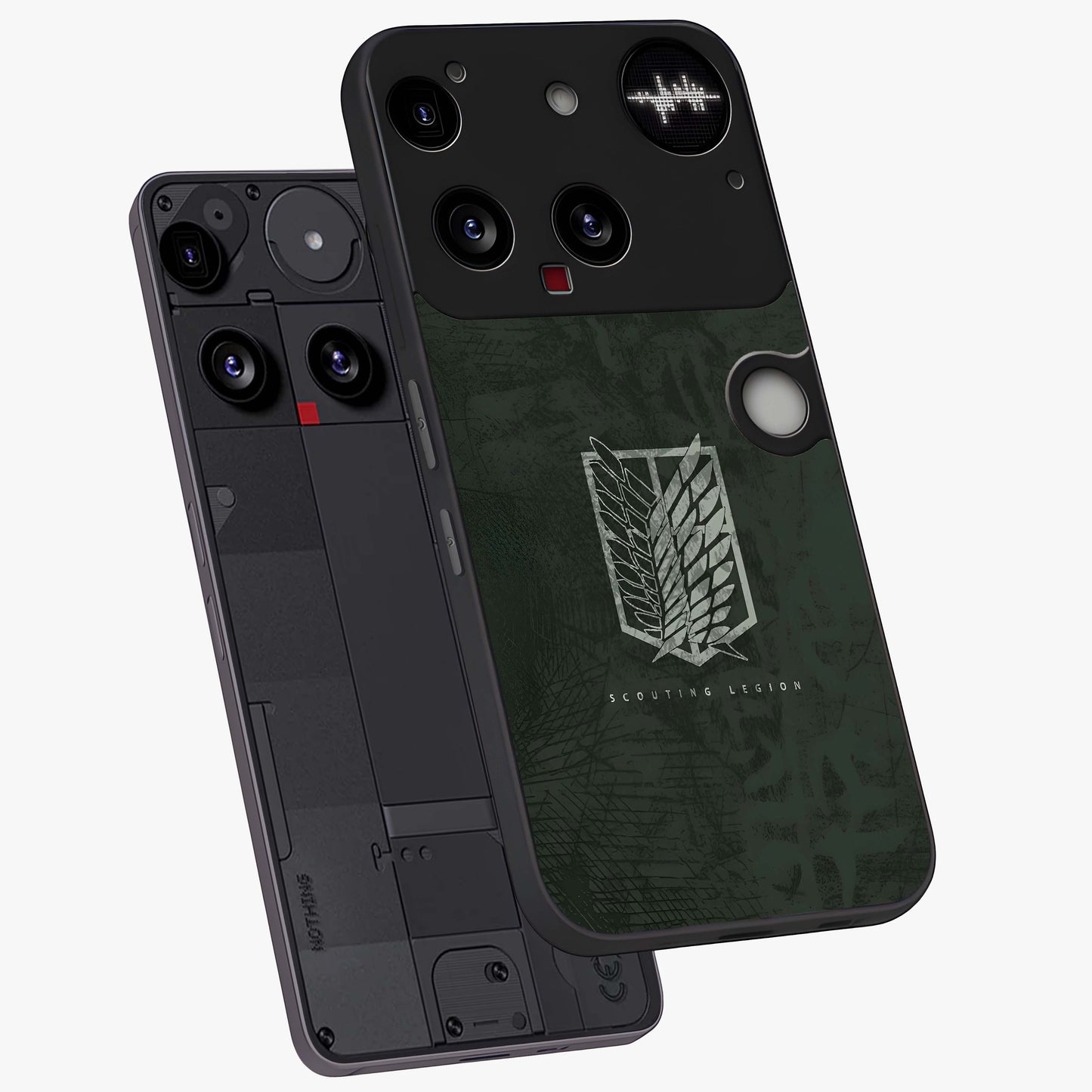 Wings Of Freedom Glass Case displayed in angled mockup highlighting graceful wing design with inspirational aesthetic.