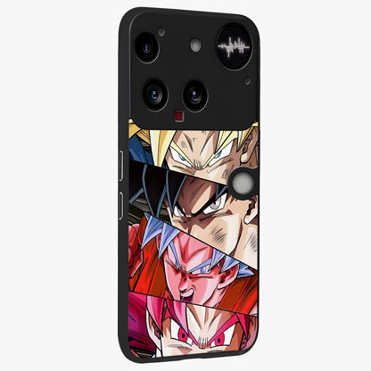 Anime Character Glass Case upright view showcasing expressive anime artwork with bold graphic style.
