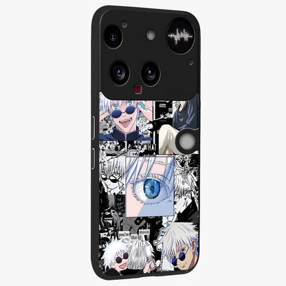 Infinity Sorcerer Chaos Glass Case upright view showcasing dramatic sorcerer artwork with chaotic mystical theme.