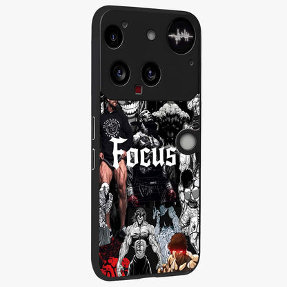 Relentless Power Focus Glass Case upright view showcasing strong inspirational artwork with powerful focus theme.