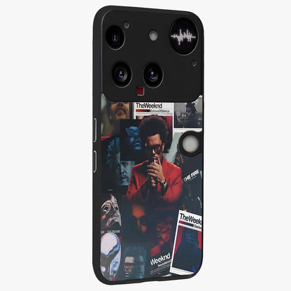 The Weeknd Glass Case upright view showcasing bold music themed artwork with contemporary artistic style.