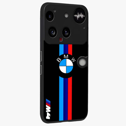 Turbo BMW Beast Glass Case upright view showcasing powerful car artwork with modern motorsport theme.