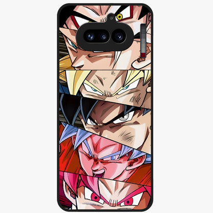 Anime Character Glass Case showing flat back view with vibrant anime artwork and glossy glass finish.