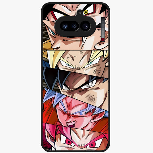 Anime Character Glass Case showing flat back view with vibrant anime artwork and glossy glass finish.