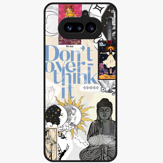 Ethereal Thoughts Glass Case showing flat back view with dreamy artistic artwork and glossy glass finish.