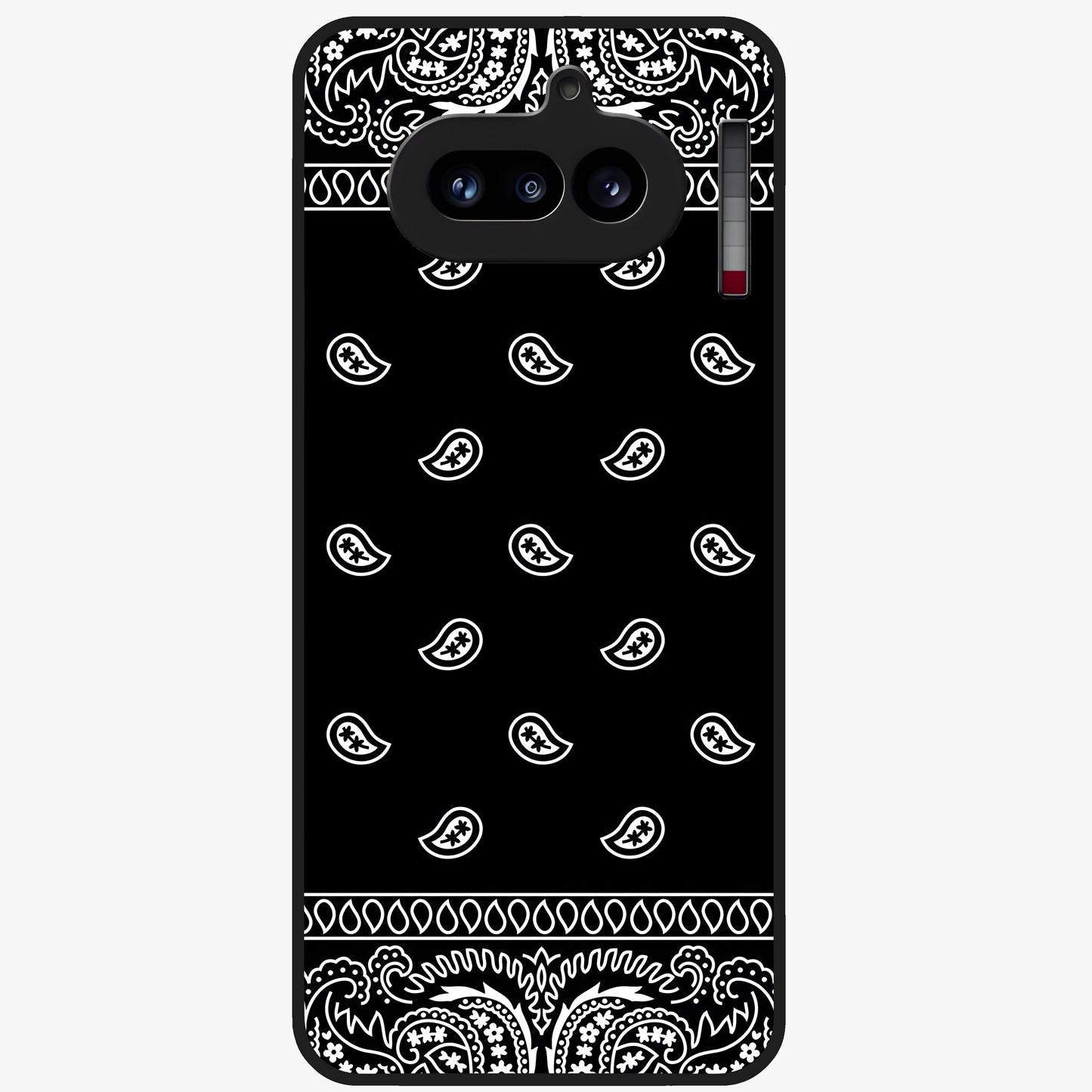 Retro Rebel Threads Glass Case showing flat back view with vintage street style artwork and glossy glass finish.