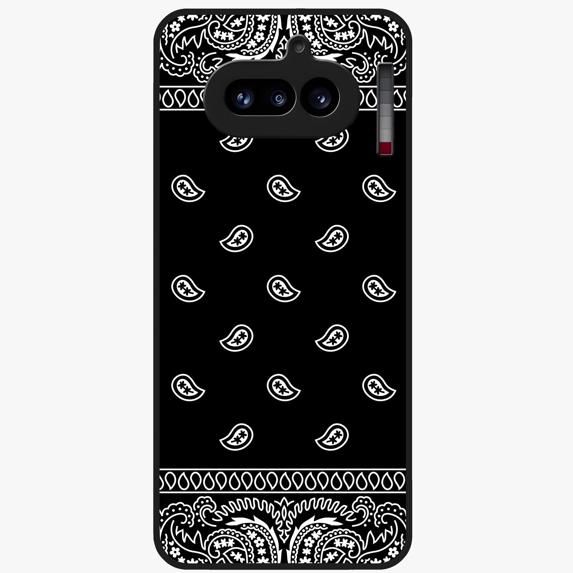 Retro Rebel Threads Glass Case showing flat back view with vintage street style artwork and glossy glass finish.