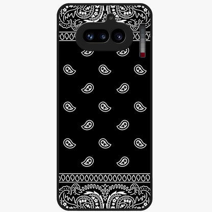 Retro Rebel Threads Glass Case showing flat back view with vintage street style artwork and glossy glass finish.